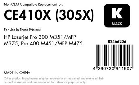 OFFICE-Partner Premium Toner recycelt - alternativ zu HP 305X (CE410X) - schwarz OFFICE-Partner Premium Toner recycelt - alternativ zu HP 305X (CE410X) - schwarz